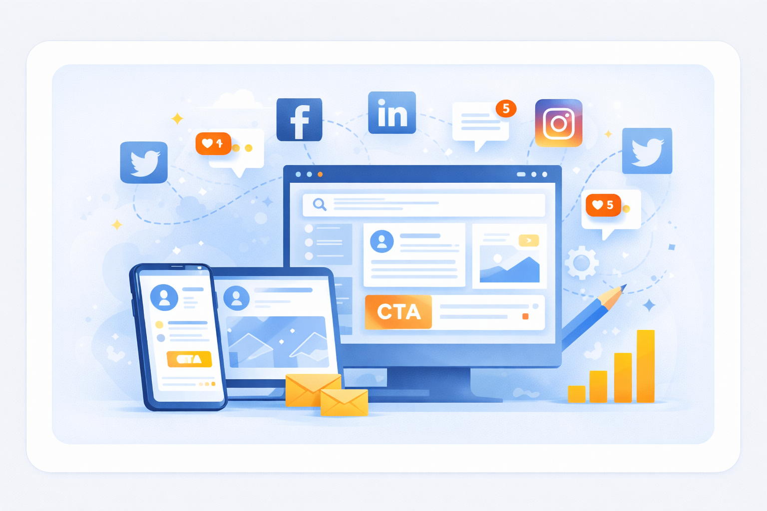 Illustration réseaux sociaux